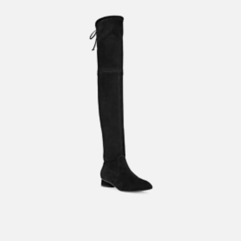 100% AUTH Stuart Weitzman
Quebecland Black Suede Over the
Kneed Boots